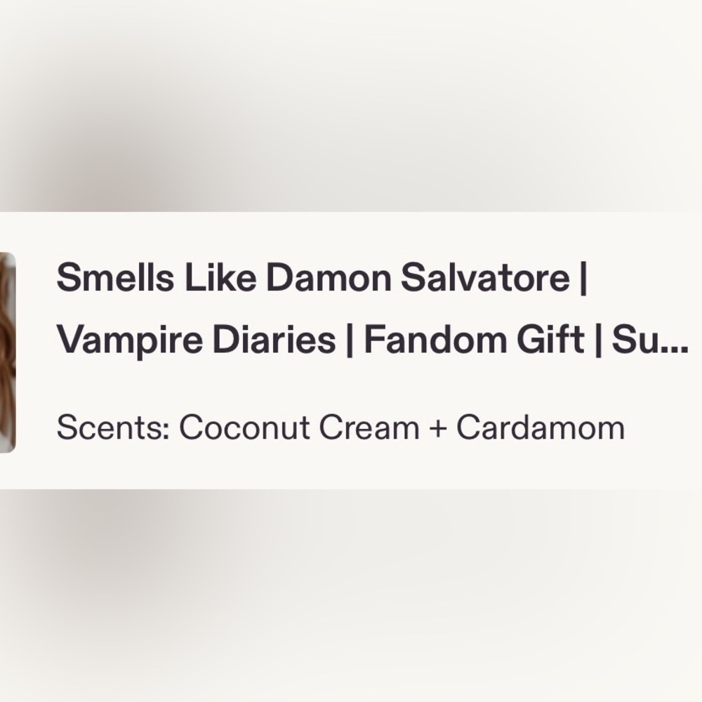 Vampire Diaries themed Smells like Damon Salvatore custom handmade candle - Picture 2 of 2